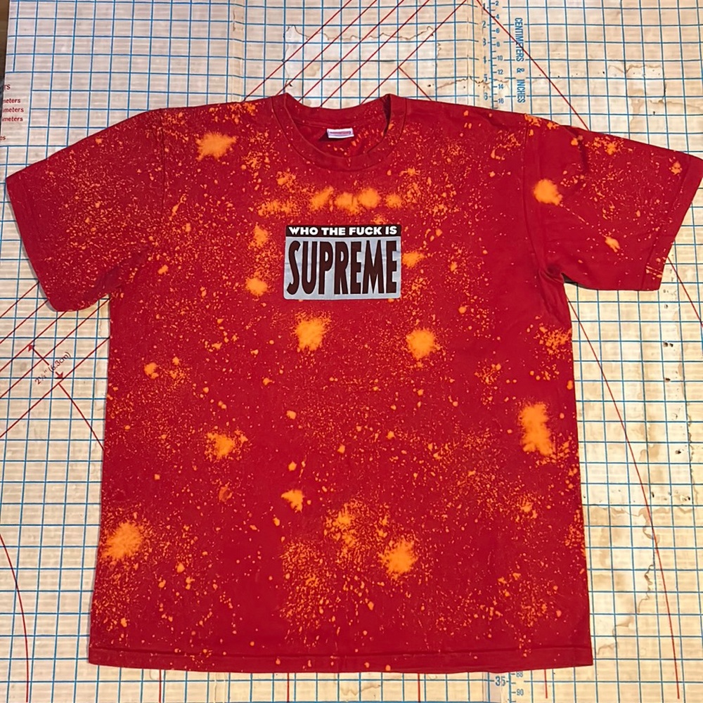 Supreme Red Bleached T-shirt